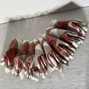Vintage Storehouse Festive Red White Green Plaid Cotton Dinner Table Napkins X8